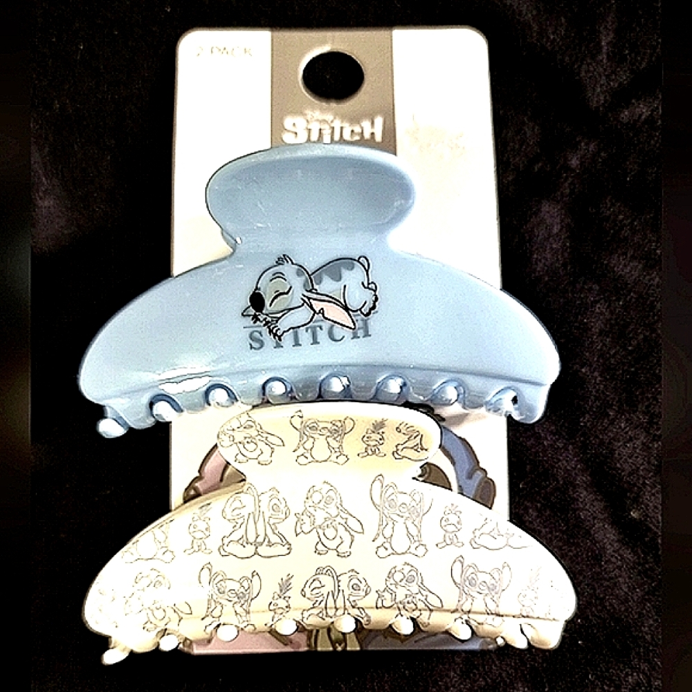 NWT! Disney Stitch 2 Piece Set of Claw Clips Duck Clips HAIR Lilo